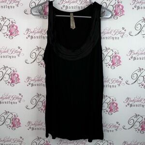 Dazzle everyday tank top swoop neck shirt top Chic Black Sleeveless Tank Top